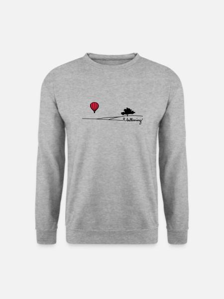 ballooning landscape - Unisex Pullover - Weißgrau meliert