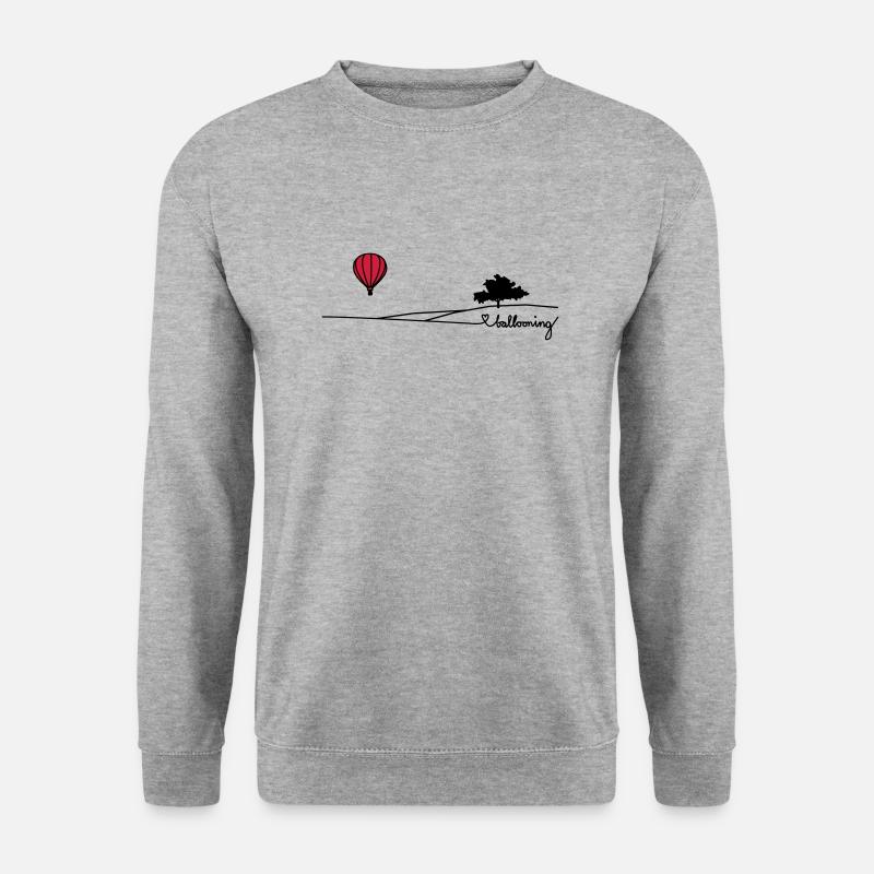ballooning landscape - Unisex Pullover - Weißgrau meliert