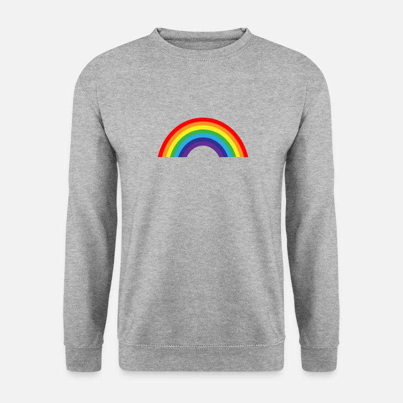 Regenbogen - Unisex Pullover - Weißgrau meliert