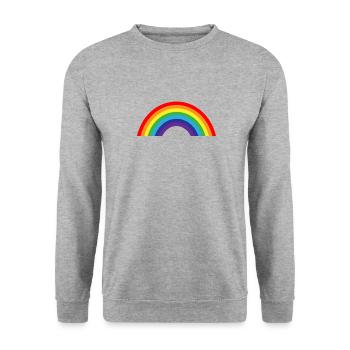 Rainbow - Unisex Sweatshirt - salt & pepper - Front - Alina (178cm) & Michal (187cm)