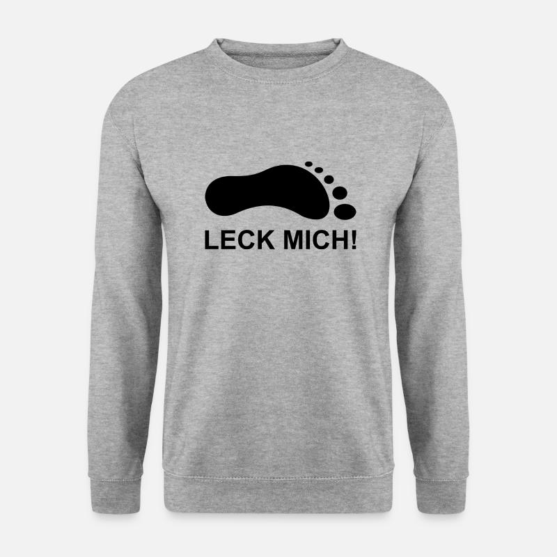 Fuß Leck Geschenk Idee - Unisex Pullover - Weißgrau meliert