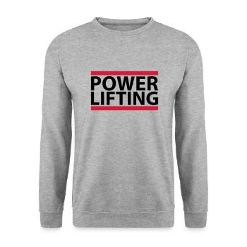 Powerlifting - Unisex Sweatshirt - salt & pepper - Front - Alina (178cm) & Michal (187cm)