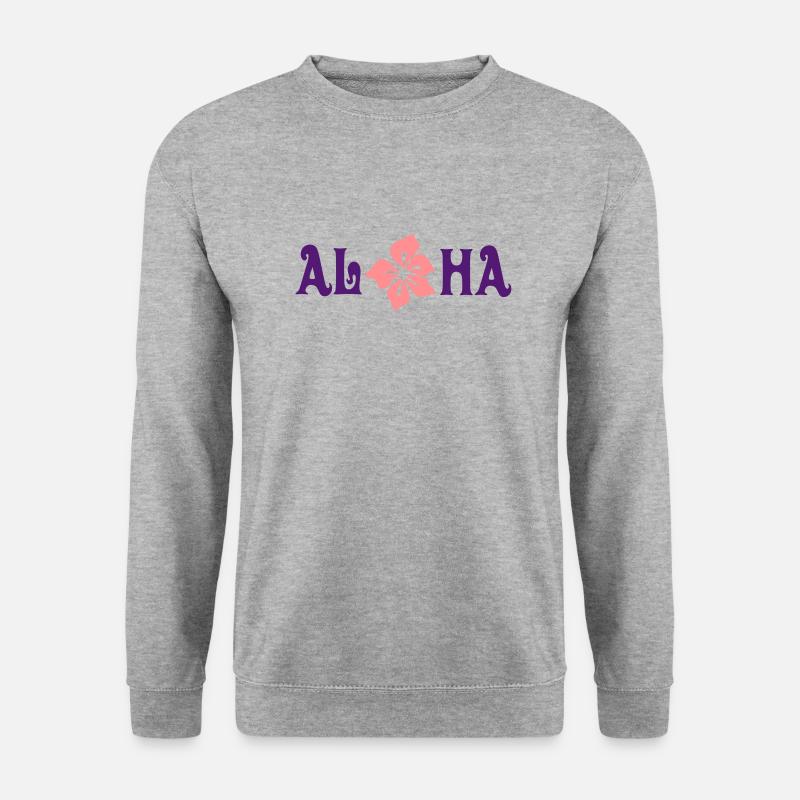 aloha - Unisex Pullover - Weißgrau meliert