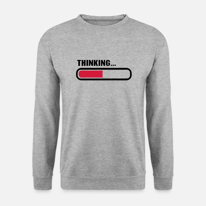 Thinking loading - Unisex Pullover - Weißgrau meliert