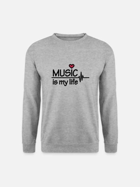 Music is my life - Unisex Sweatshirt - salt & pepper