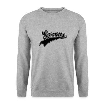 Servus Swash - Unisex Sweatshirt - salt & pepper - Front - Alina (178cm) & Michal (187cm)