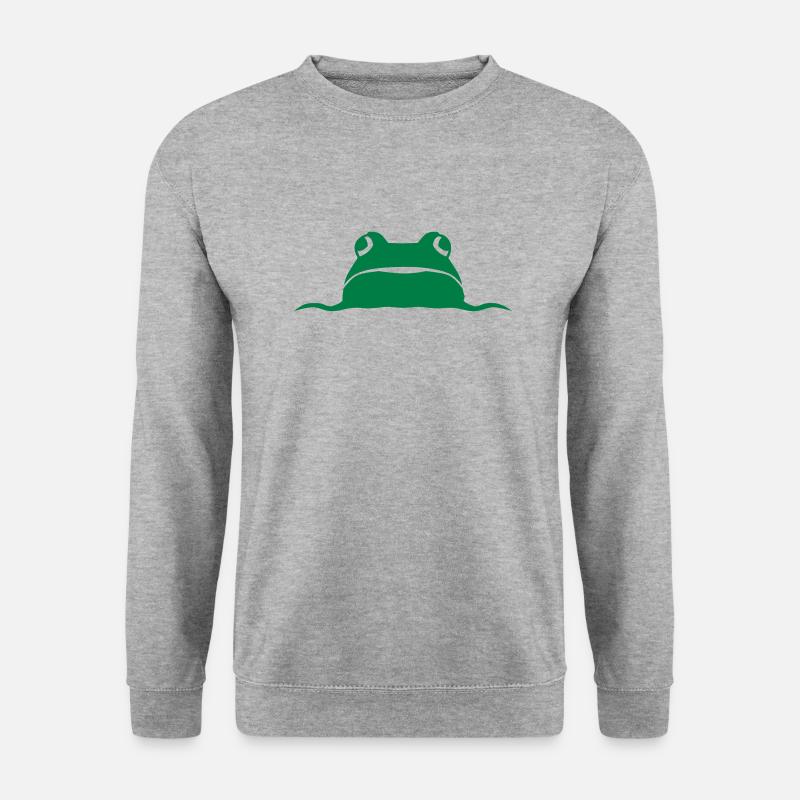 Frosch - Unisex Pullover - Weißgrau meliert