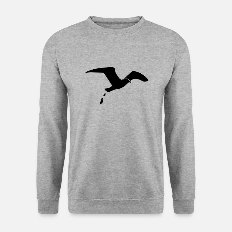 Möwe - Unisex Pullover - Weißgrau meliert
