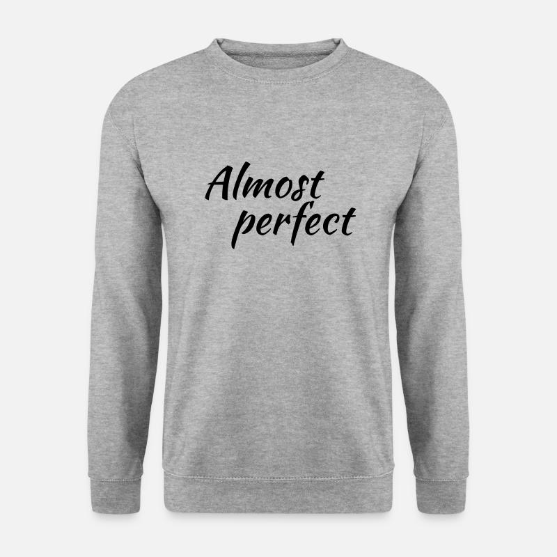Almost perfect - Unisex Pullover - Weißgrau meliert