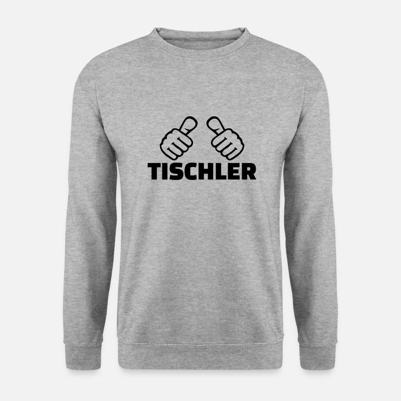 Tischler - Unisex Pullover - Weißgrau meliert