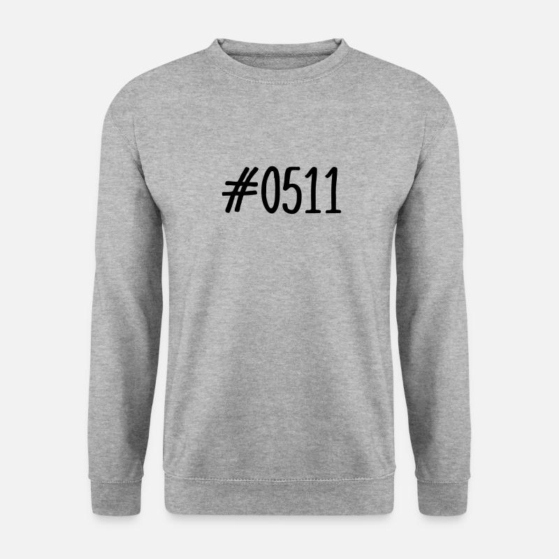 #0511 - 0511 - Vorwahl Hannover - Telefon - Unisex Pullover - Weißgrau meliert