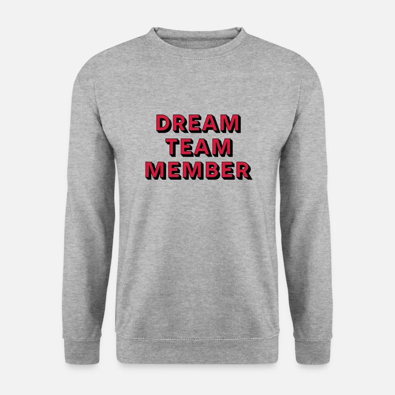 DREAMTEAM - Unisex Pullover - Weißgrau meliert