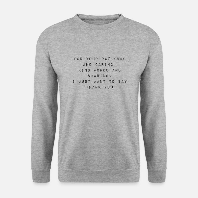Vielen Dank - Unisex Pullover - Weißgrau meliert