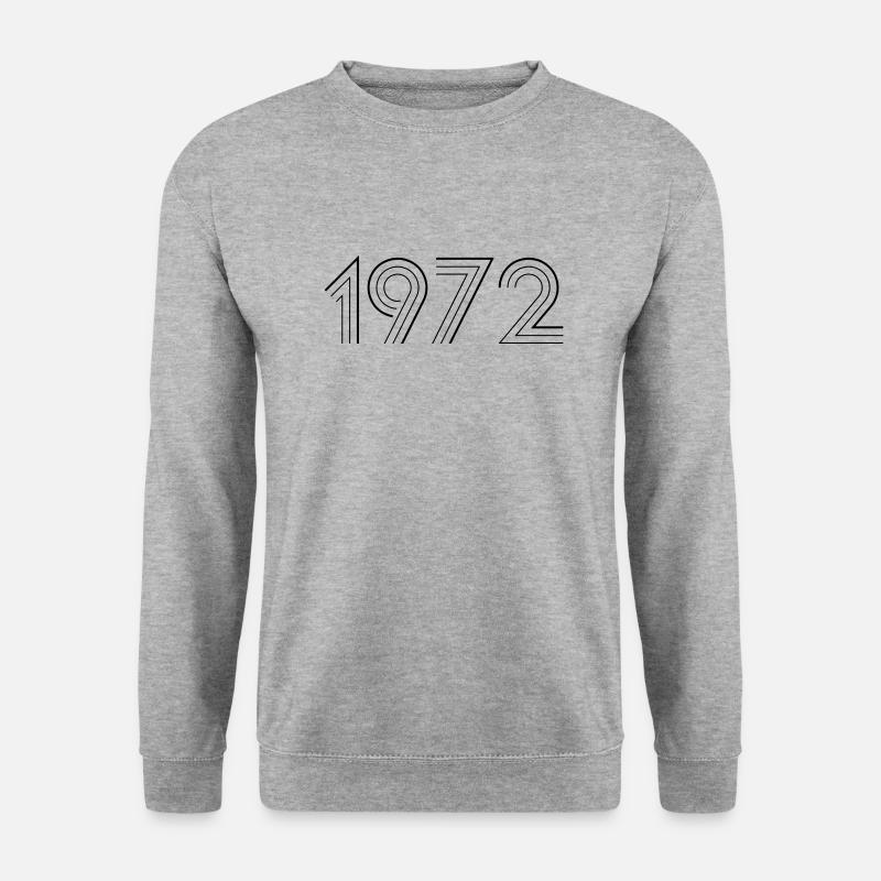 1972 - Unisex Pullover - Weißgrau meliert
