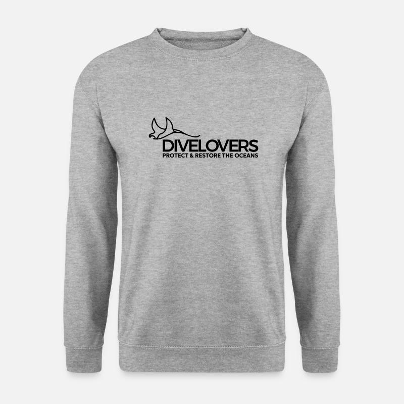 Divelovers Logo - Unisex Pullover - Weißgrau meliert