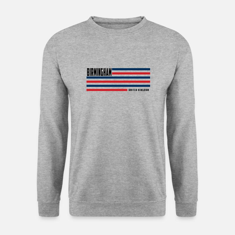 Birmingham Vereinigtes Königreich - Unisex Pullover - Weißgrau meliert
