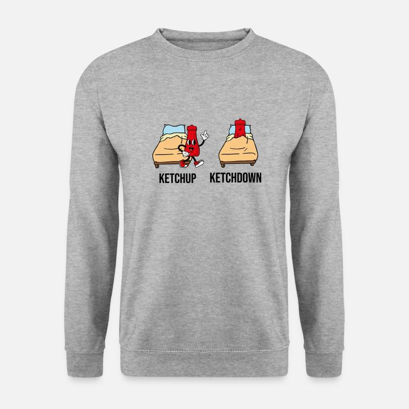 Ketchup Ketchdown - Unisex Pullover - Weißgrau meliert