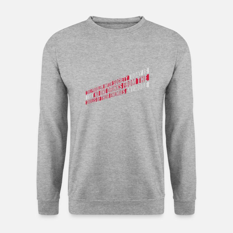 boissons de crânes ennemis - Sweat-shirt Unisexe - gris chiné