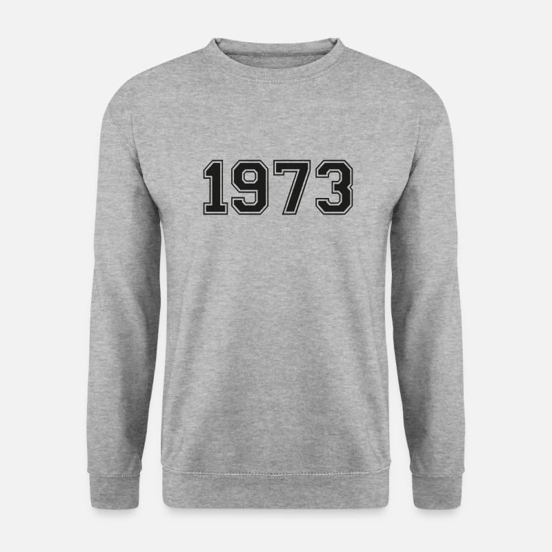 1973 - Unisex Pullover - Weißgrau meliert