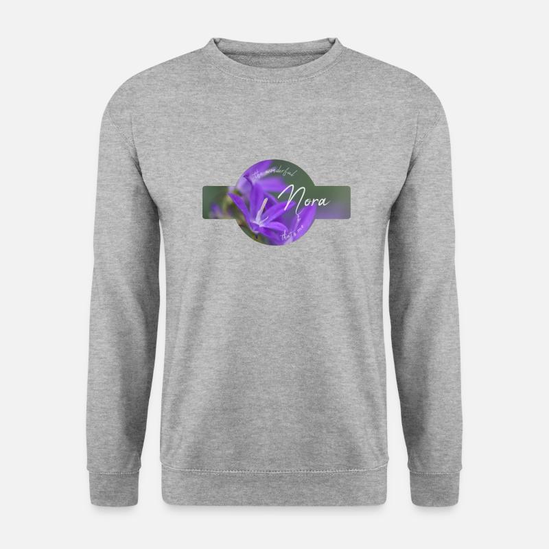 Nora - Unisex Pullover - Weißgrau meliert