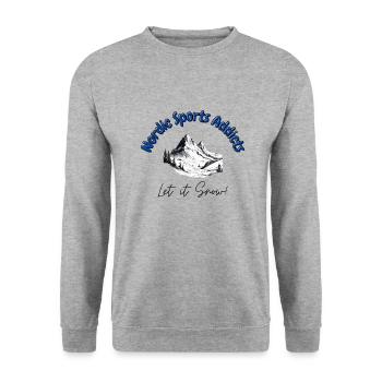Nordic Sports Addicts - Let it Snow - Unisex Sweatshirt - salt & pepper - Front - Alina (178cm) & Michal (187cm)