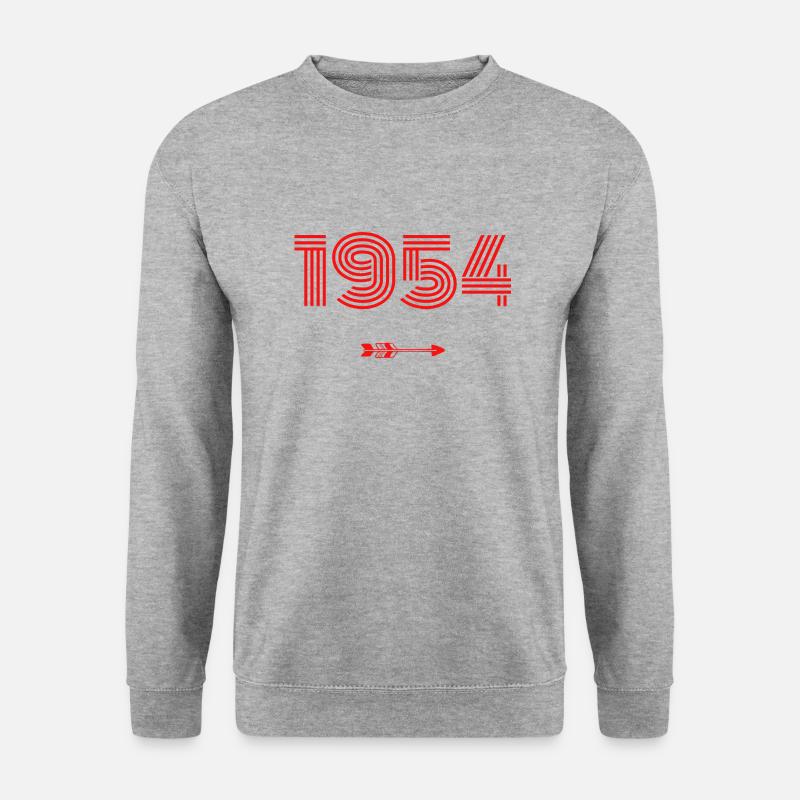 Jahrgang 1954 - Unisex Pullover - Weißgrau meliert