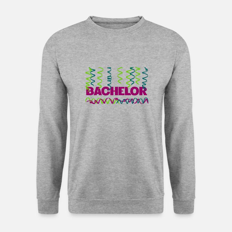 Bachelor party streamer - Unisex Pullover - Weißgrau meliert