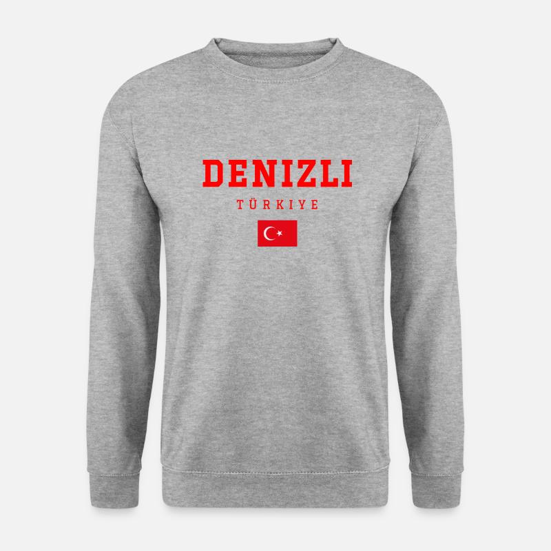 Denizli Türkei - Unisex Pullover - Weißgrau meliert