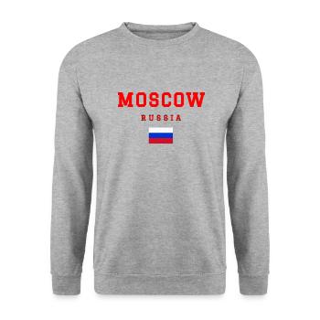 Moscow, Russia - Unisex Sweatshirt - salt & pepper - Front - Alina (178cm) & Michal (187cm)