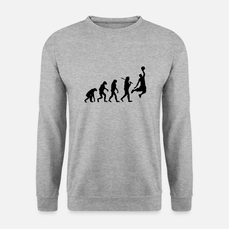 Basketball - Unisex Pullover - Weißgrau meliert