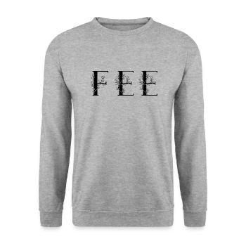 Name - Fairy - Unisex Sweatshirt - salt & pepper - Front - Alina (178cm) & Michal (187cm)