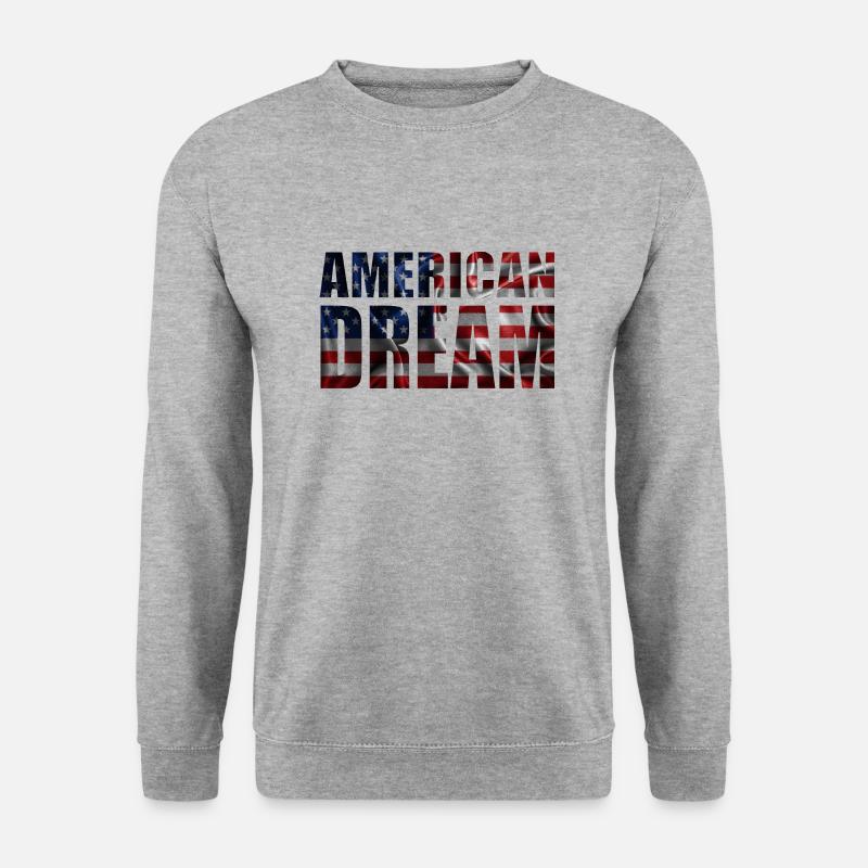 American Dream - Unisex Pullover - Weißgrau meliert