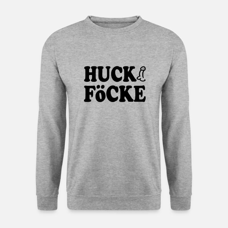 huck föcke - Unisex Pullover - Weißgrau meliert