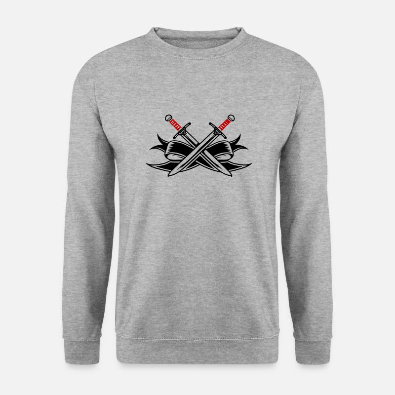 Schwert Symbol - Unisex Pullover - Weißgrau meliert