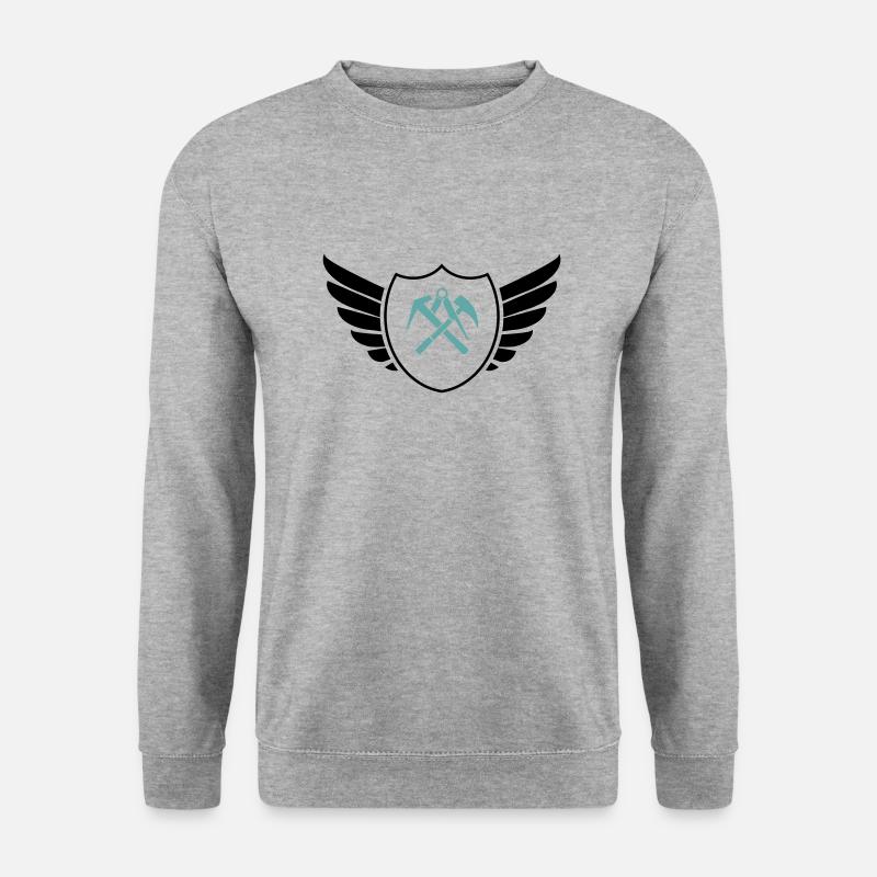 wappen shield dachdecker - Unisex Pullover - Weißgrau meliert