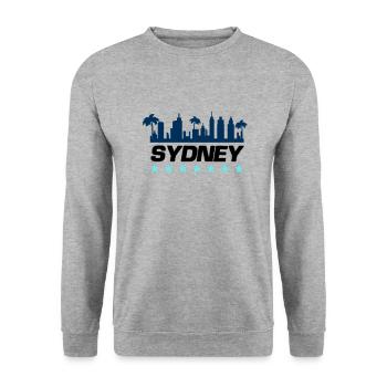 Ville de Sydney - Sweat-shirt Unisexe - gris chiné - Devant - Alina (178cm) & Michal (187cm)