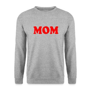 Mom - Unisex Pullover - Weißgrau meliert - Vorne - Alina (178cm) & Michal (187cm)