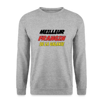 BEST BROTHER IN THE GALAXY - Unisex Sweatshirt - salt & pepper - Front - Alina (178cm) & Michal (187cm)