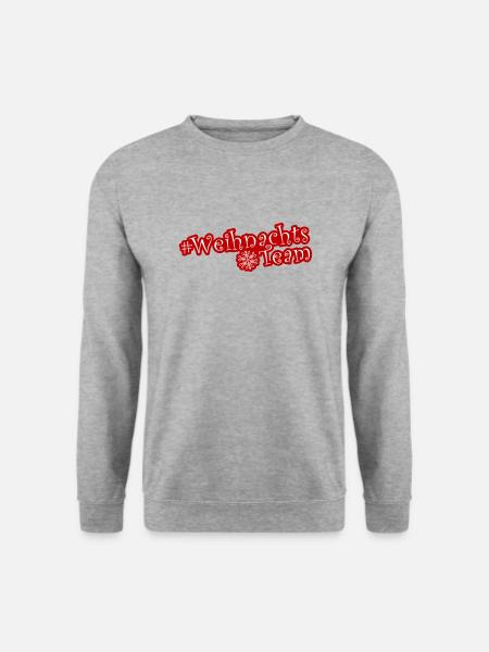 Weihnachts Team Weihnachtsfeier - Unisex Pullover - Weißgrau meliert