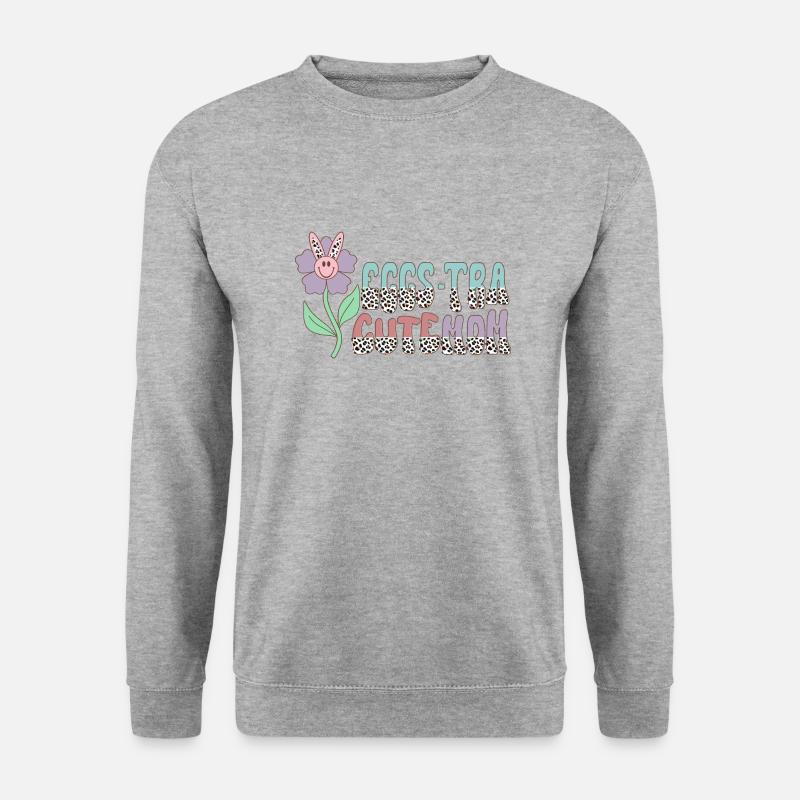 Eggs-Tra Cute Mom - Unisex Sweatshirt - salt & pepper