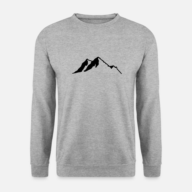 Berge - Unisex Pullover - Weißgrau meliert