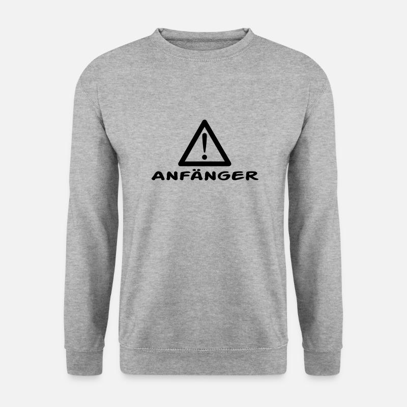 Achtung Anfänger - Unisex Pullover - Weißgrau meliert