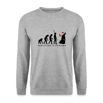 evolution_tanzpaar_b_2c - Unisex Pullover - Weißgrau meliert - Vorne - Alina (178cm) & Michal (187cm)