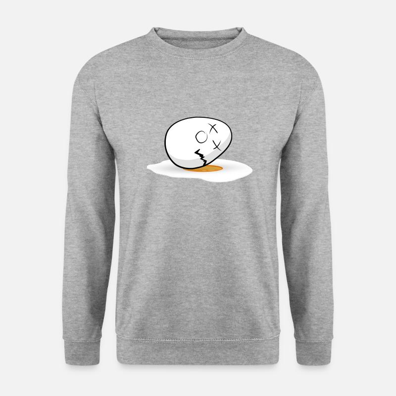Frohe Ostern Osterei - Unisex Pullover - Weißgrau meliert