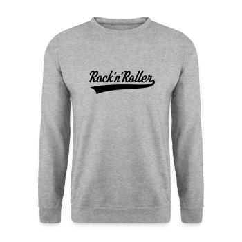 Rock ’n’ Roller - Unisex Sweatshirt - salt & pepper - Front - Alina (178cm) & Michal (187cm)