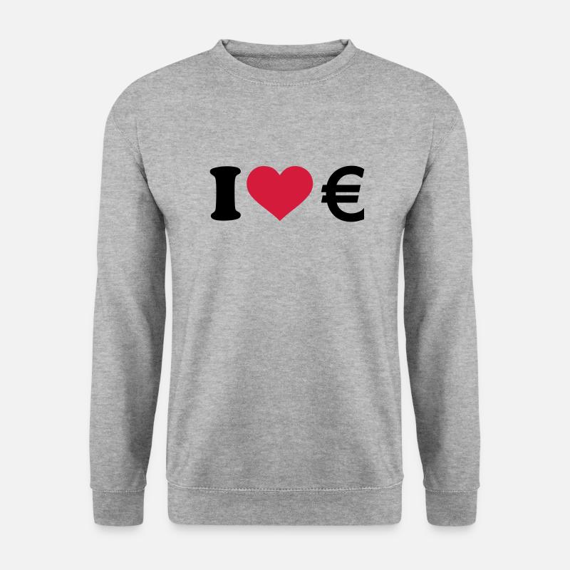 Euro - Unisex Pullover - Weißgrau meliert