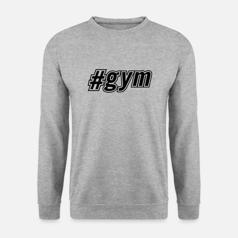 Gym Hashtag # - Unisex Pullover - Weißgrau meliert