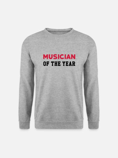Musik / Musiker / Music / Musician - Unisex Pullover - Weißgrau meliert