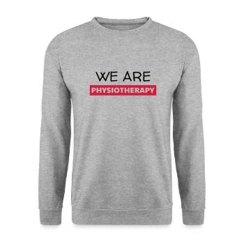 Physiotherapy Physio Krankengymnast Kiné Doctor - Unisex Sweatshirt - salt & pepper - Front - Alina (178cm) & Michal (187cm)