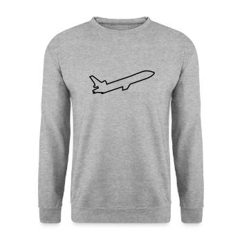 jet - Unisex Sweatshirt - salt & pepper - Front - Alina (178cm) & Michal (187cm)